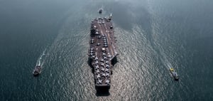 Euronaval 2026 – aircraft carrier to illustrate the naval domain to which Hatteland Technology is an experienced supplier.