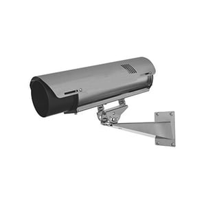 This picture shows the CSX810T Tunnel camera,  a stainless-steel CCTV camera with weatherproof housing. It is great for tough environments, such as road tunnels.