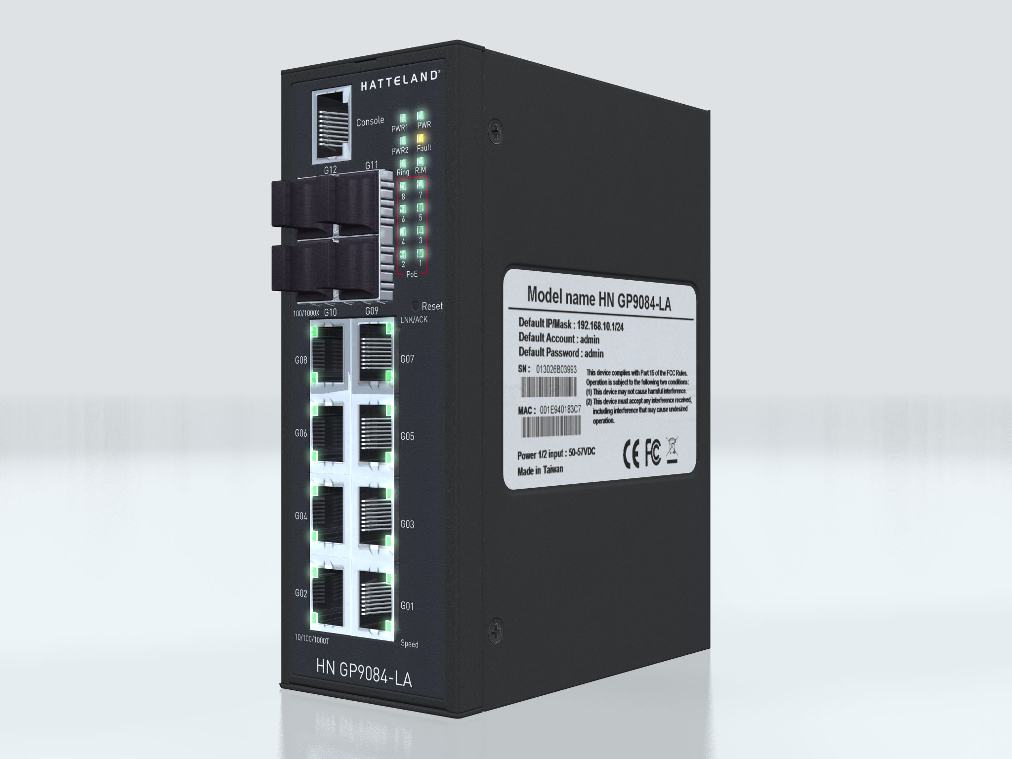 View Product Hn Gp9084 La 12 Port Network Switch Hatteland