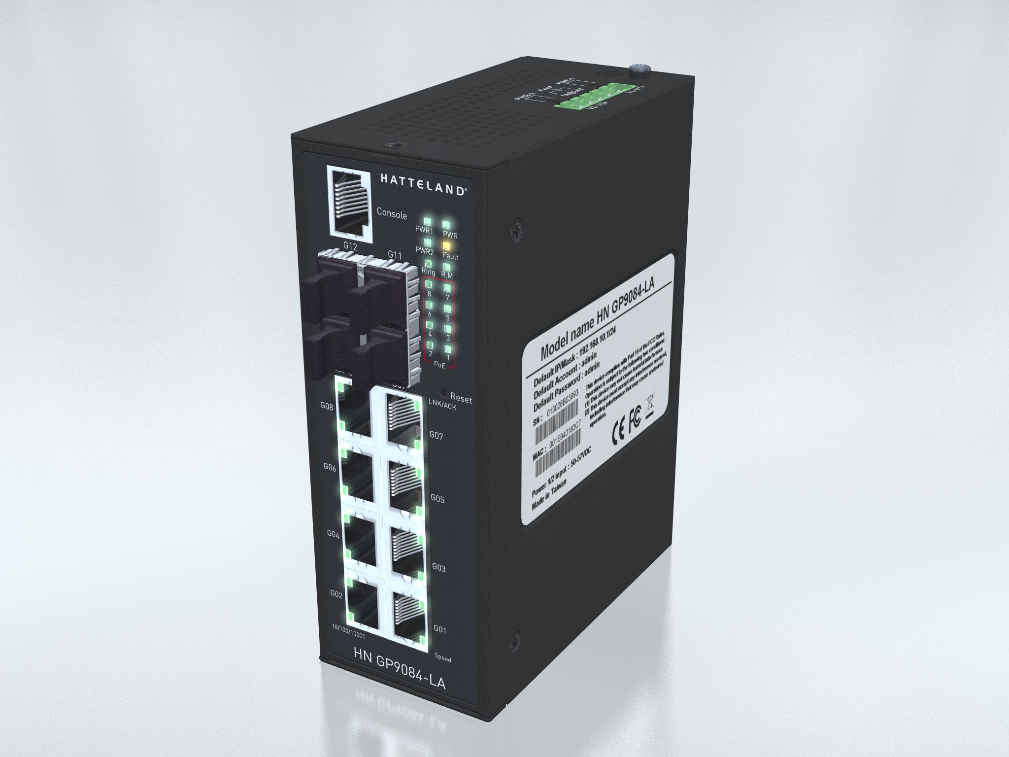 View Product Hn Gp9084 La 12 Port Network Switch Hatteland
