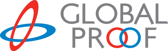 This is an illustration of the Global Proof logo. It is one of the brands Hatteland Technology partners with.